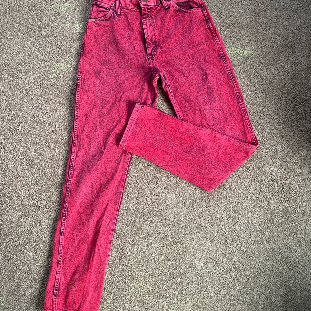 Wrangler Women's Red Straight Leg Jeans